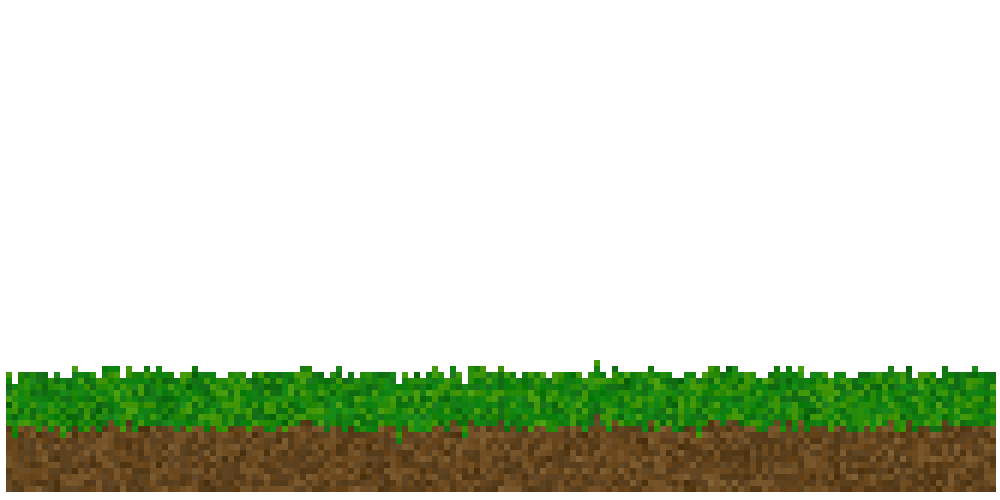A grass world with its baseHeight set to 0.25, with the grass and some of the dirt generated.